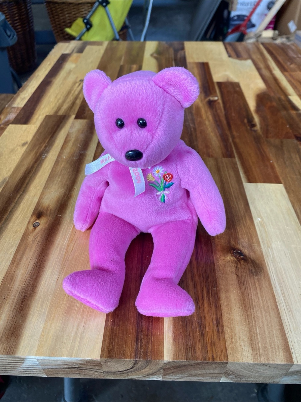 TY Mothers Day Teddy Bear Beanie Babies Mother 2004 Pink Retired Mint Condition